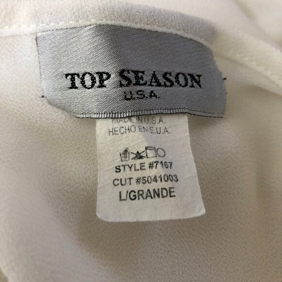 Vintage Beaded Cream Floral Top and Cardigan Set Large - Picture 8 of 11